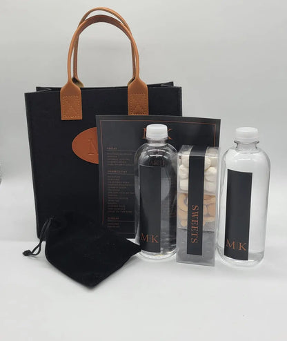 Black Felt & Leather Bag