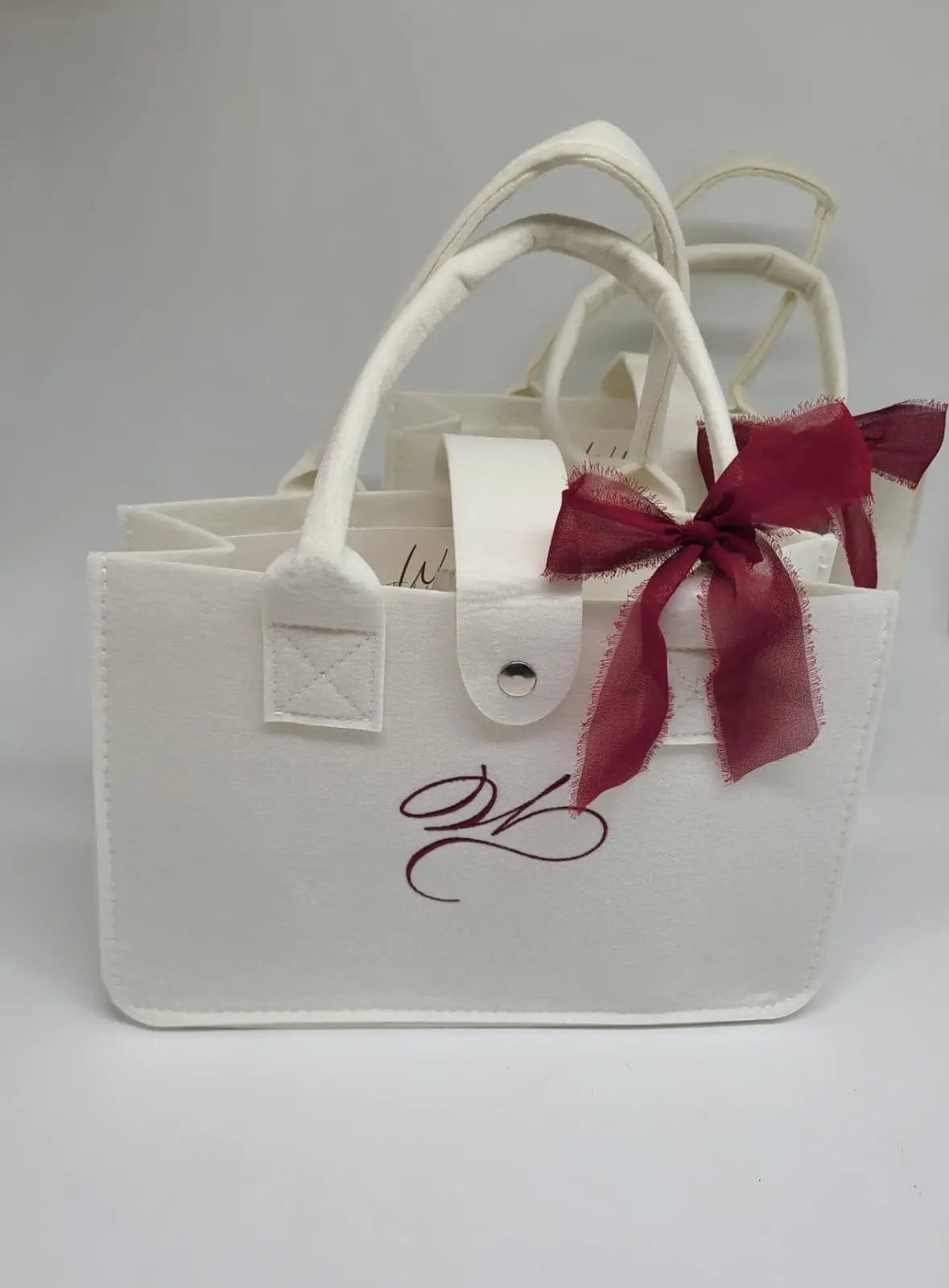 Snap Felt Bag (Embroidered)