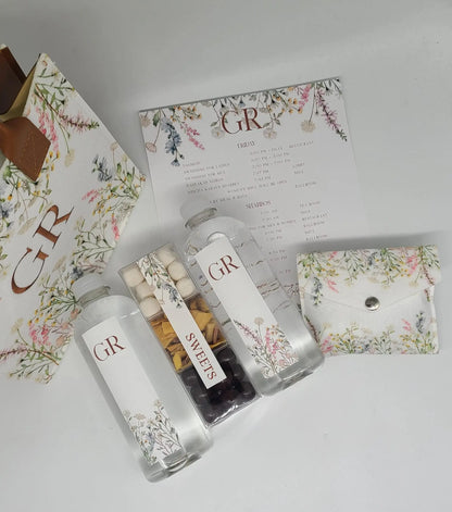 Floral Felt and Leather Bag