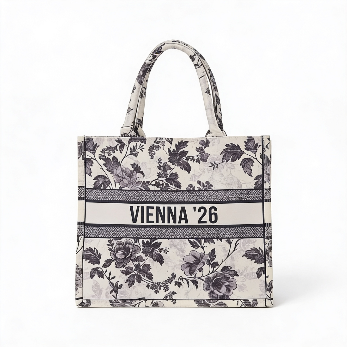 Black and white floral