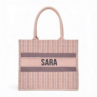 Dior Inspired Knitted Tote
